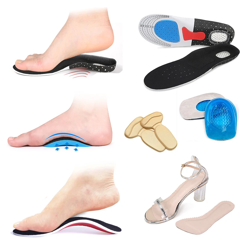 3D Orthotic Flat Feet Arch Support Insole Gel Heel Shoe Insert Insoles Pads 