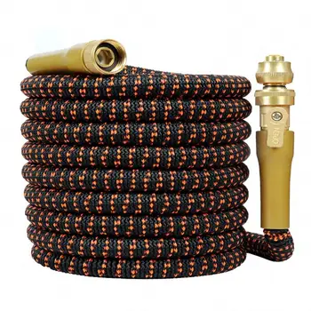 

Garden Hose Expandable and Flexible Super Durable Flex Strong Latex No-Rust Brass Connectors Water Hoses for Gardening