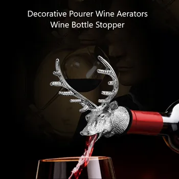 

Stainless Steel Deer Aerator Decorative Pourer Wine Bottle Stopper Wine Aerators Bar Tools for Near Year Gift Home Decor