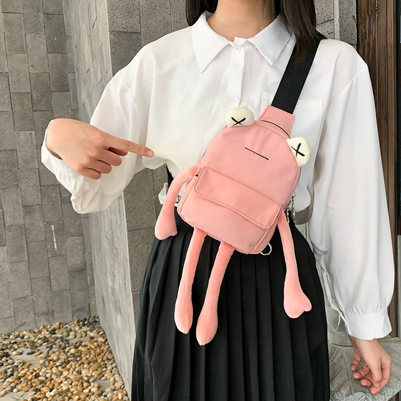 Personality Girl Small Bag Cartoon Cute Frog Bag Casual Messenger Bag Chest Bag Unisex Shoulder Crossbody Bag Nylon Women Bag Shoulder Bags Aliexpress