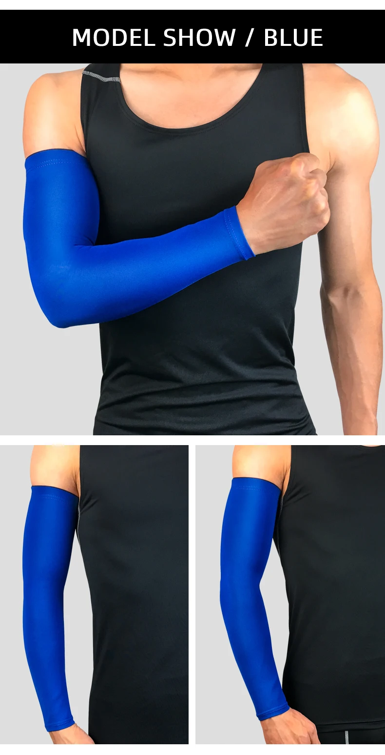 1 шт. дышащие спортивные рукава для защиты от солнца, удобные нескользящие мягкие быстросохнущие рукава для велоспорта и баскетбола