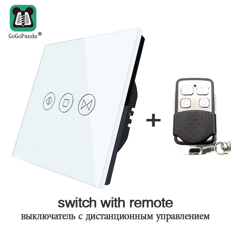 White with Remote Стандарт ЕС, Электрический настенный переключатель для занавесок, сенсорный пульт, Wifi, приложение, управление, умный дом, автоматизация, открытый eWelink Tuya - Цвет: White with Remote