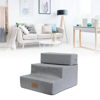 

Pet Dog Stairs 3 Steps Ladder Small Dog House For Puppy Cat Pet Stairs Anti-slip Removable Puppy Dogs Bed Stairs Pet Supplies