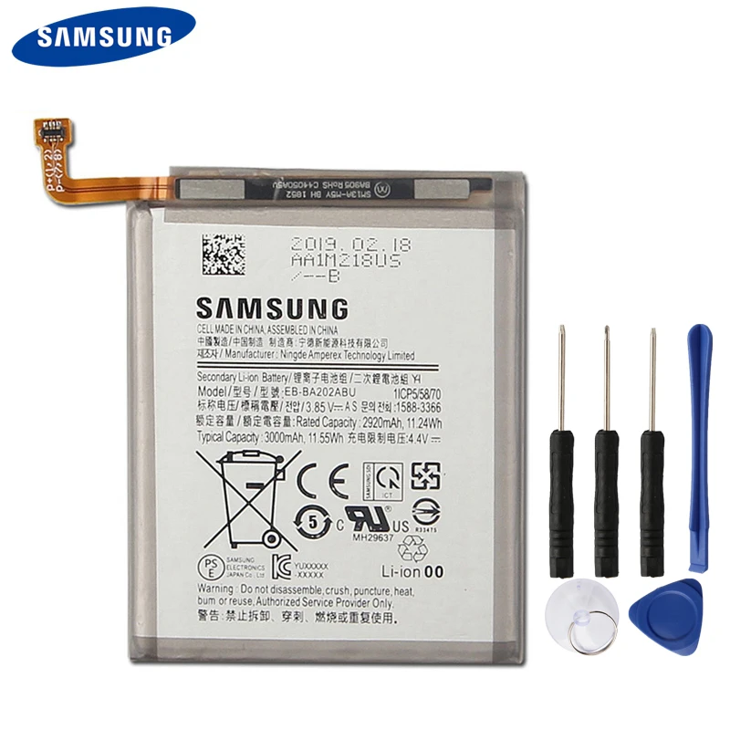 

Original Samsung Battery EB-BA202ABU For Samsung Galaxy A20e A20E A20 Genuine Battery