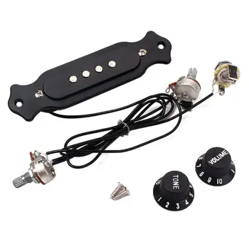 

4 String Guitar Sound Hole Magnetic Pickup Volume Tone Knobs Wired Accessories