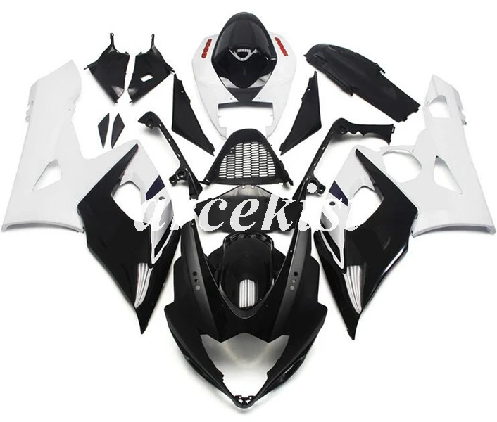 Литьевая форма ABS Полный мотоцикл обтекатели комплект для Suzuki GSXR1000 GSXR-1000 K5 05 06 2005 2006 набор кузова белый корона