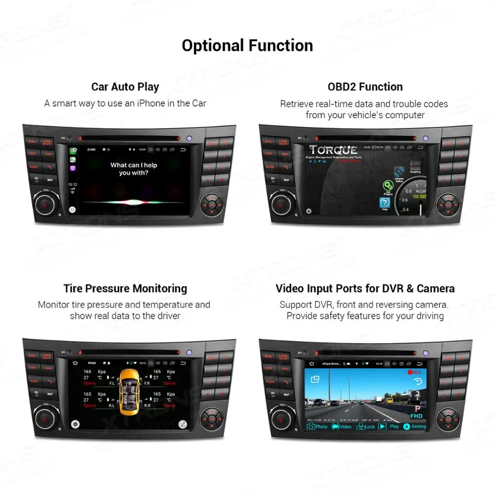 Top XTRONS PX5 Android 9.0 Radio Car DVD Player GPS OBD for Mercedes Benz E Class W211 E200 E220 E240 E270 E280 2002-2008 CLS W219 3