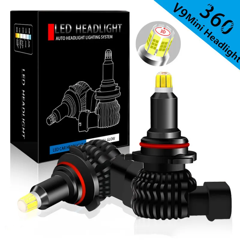 360 ° LED сценическое освещение лампы фар автомобиля H7 h11 9005 9006 h1 h3 h8 светодиодный 80