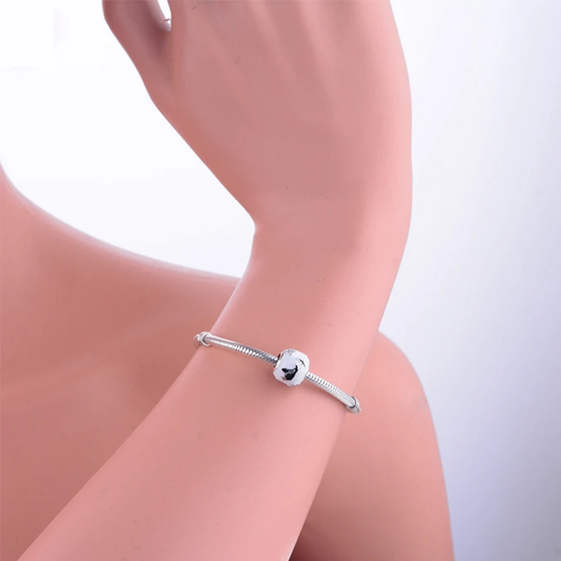 Браслет Pandora с черной эмалью, бусины Disny Mary Poppins, Подвески DIY Pulsera для женщин, роскошные ювелирные аксессуары, подарок