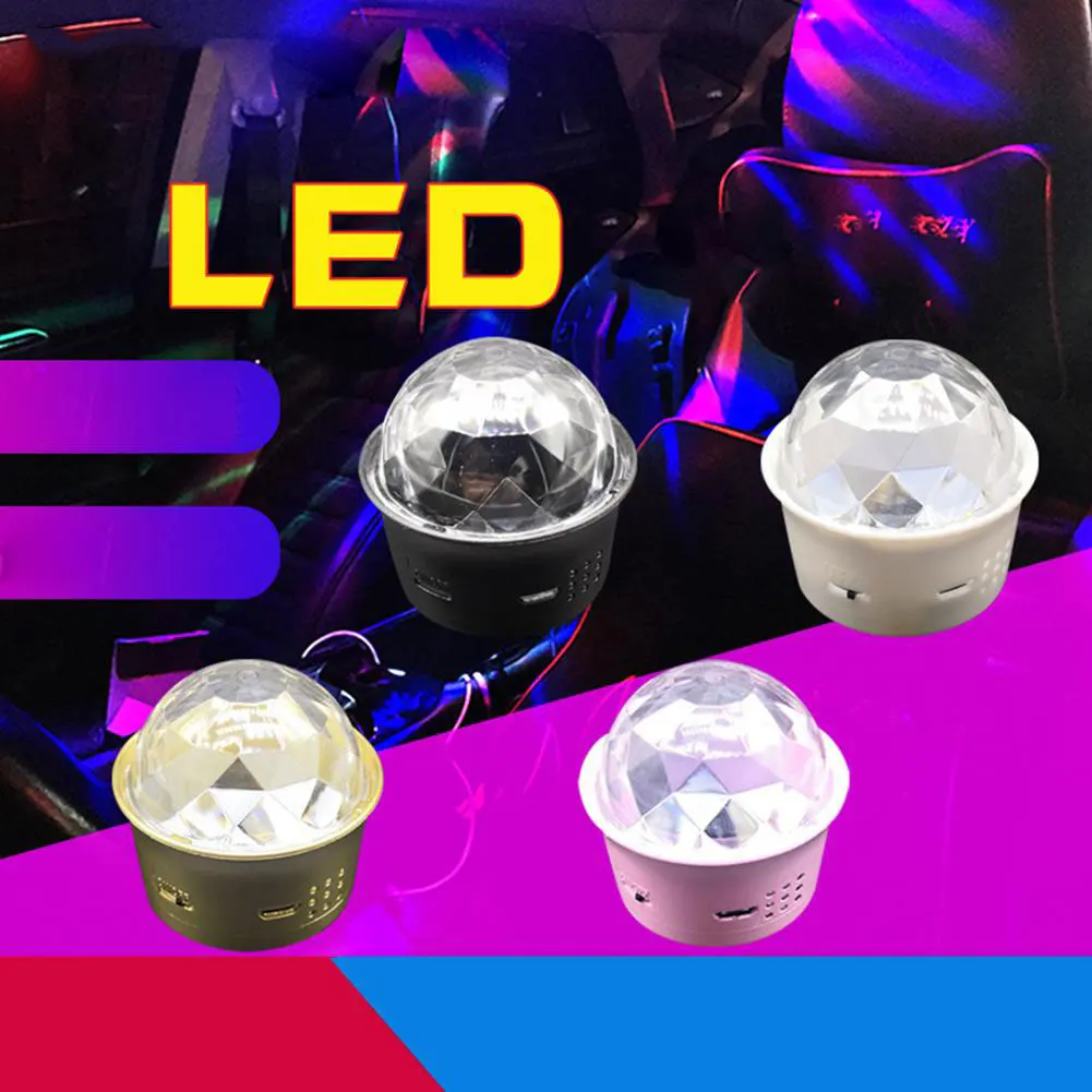 Светодиодный диско-шар вращающийся сценисветильник Rgb дискошар перезаряжаемый