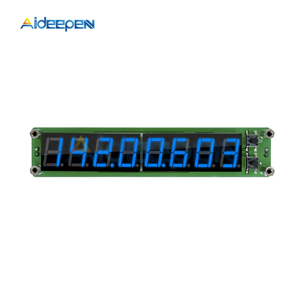 Счетчик частоты РЧ сигнала от 0,1 до 60 МГц от 20 МГц до 2400 МГц 2,4 ГГц с 8 цифровой, цифровой прибор для измерения уровня цимометра трубки красный, зеленый, синий