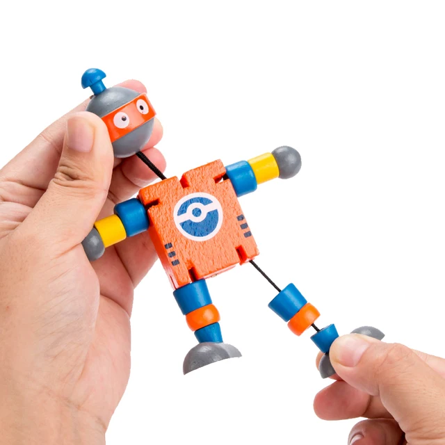 Funny Wooden Deformation Robot Children Gift Creative Building Block Toys Action Figure Education Models Toys For Children Gift 6