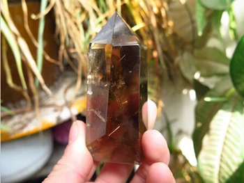

---327++++RARE NATURAL SMOKY QUARTZ CRYSTAL POINT HEALING