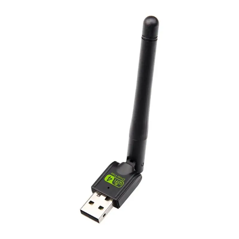 

2.4G Network Card USB WiFi Adapter 150Mbps 5dBi WiFi Dongle Ethernet Receiver Suitable for Desktop PC and Other Equipment