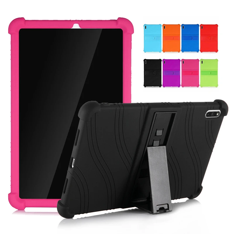 

Soft Silicone Case For Huawei MatePad 10.4 BAH3-AL00 BAH3-W09 10.4 inch With Bracket Anti-Shock Protective Shell Fundas