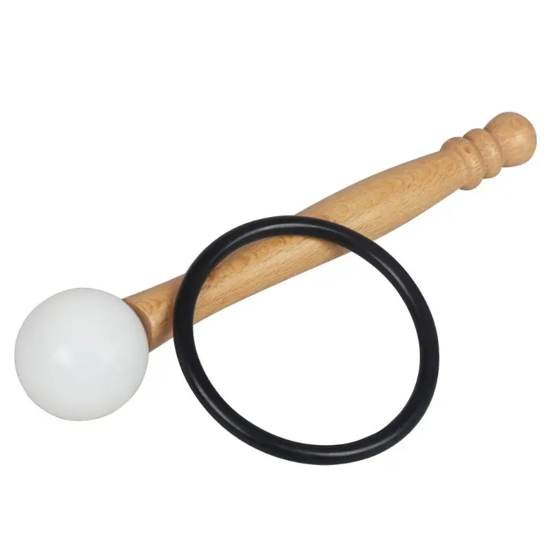 

Rubber Mallet Stick Beater for Crystal Singing Bowl Wooden Handle Professional Sound Bowl Striker with Rubber Ring Meditation