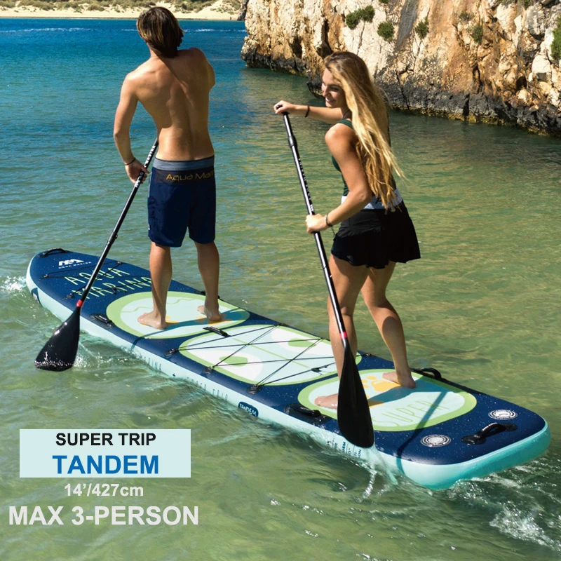Bedenken opwinding Bukken AQUA MARINA 2 PERSON big size inflatable sup stand up paddle board surf  board SUPER TRIP TANDEM surfboard inflatable kayak|Surfing| - AliExpress