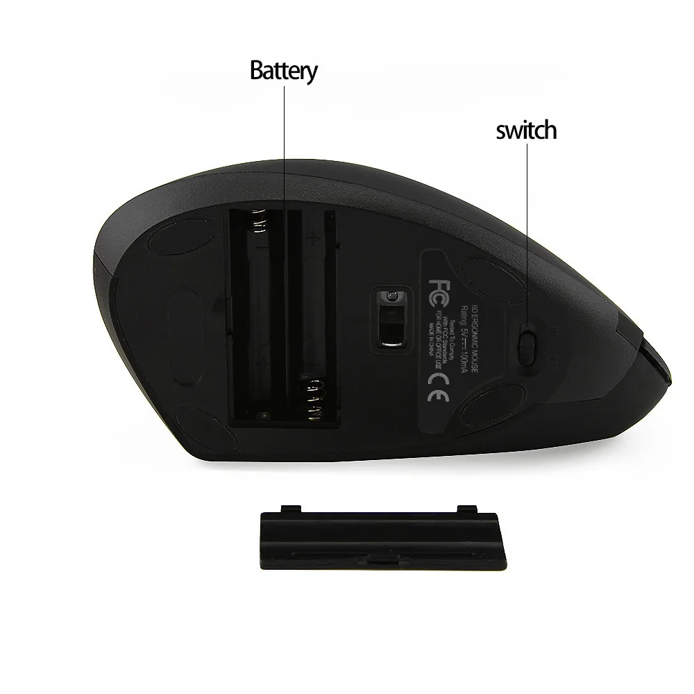 CHUYI Беспроводная Bluetooth мышь эргономичная Вертикальная компьютерная Mice1600DPI оптическая Mause 5D игровая здоровая мышь для ноутбука PC Gamer