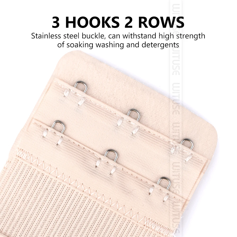 2/3 Rows 2/3/4 Hooks Bra Extender For Women's Elastic Bra Extension Strap Hook Clip Expander Adjustable Belt Buckle Underwear