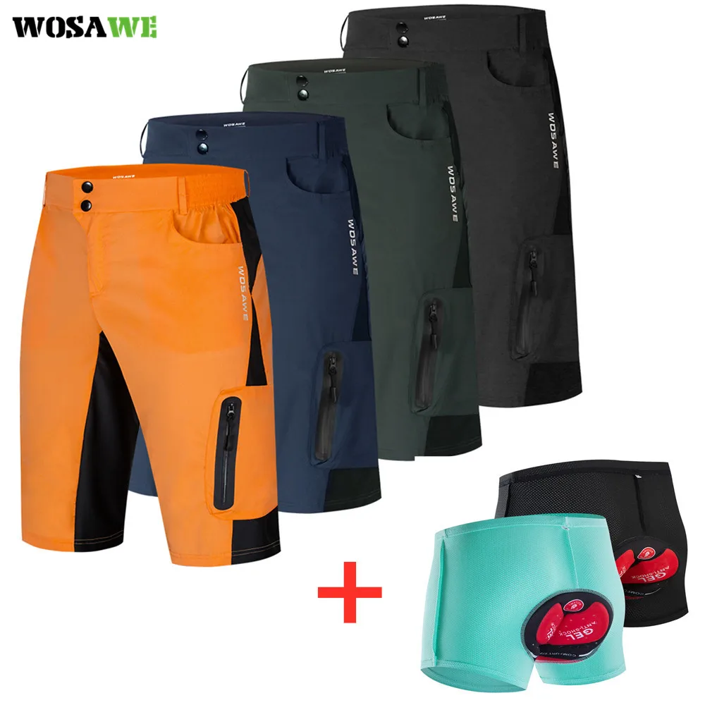 WOSAWE Мужские велосипедные шорты водоотталкивающие свободные Горные Шорты MTB
