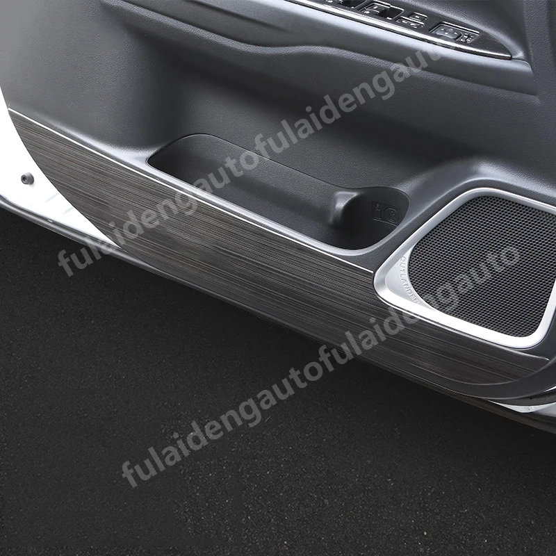 4 шт. для Mitsubishi Outlander 2013- серебристый/черный титановый дверной Противоскользящий коврик защитная накладка автомобильные аксессуары