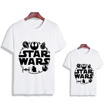 

Daddy and Me Clothes T-shirts Mandalorian Vogue Kids Clothes Clothes STAR WAR T shirt Family Look Outfits Graphic Spring Summer