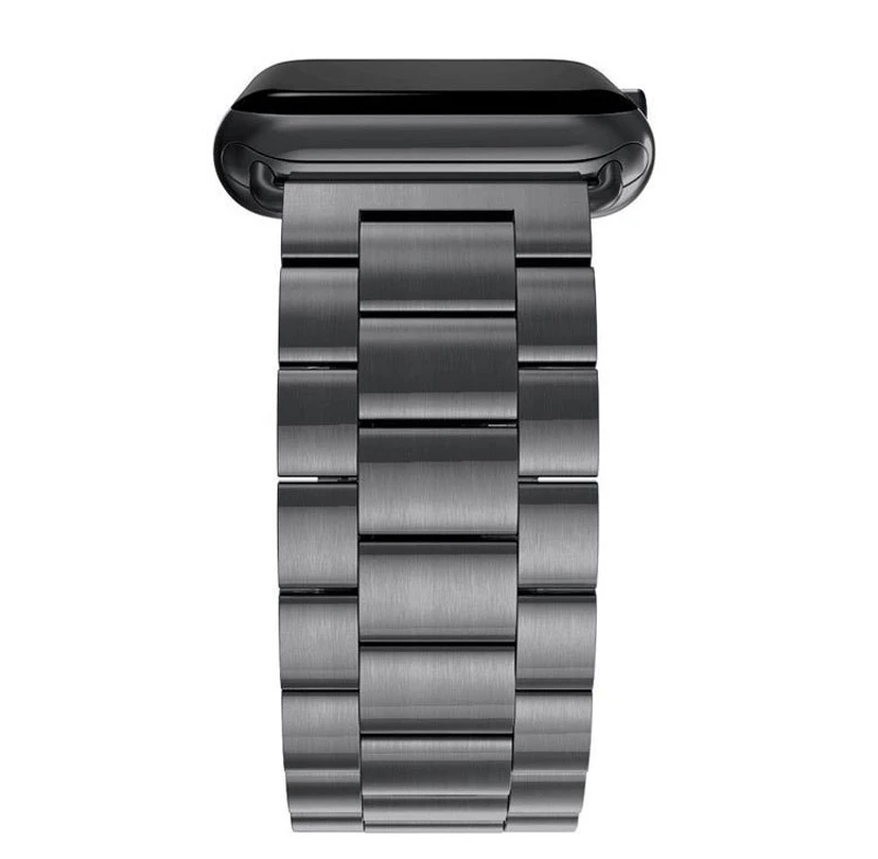 Для Apple Iwatch Series 1 2 3 4 ремешок из нержавеющей стали 38 мм 40 мм 42 мм 44 мм Складная Пряжка замена Браслет ремешок на запястье ремни