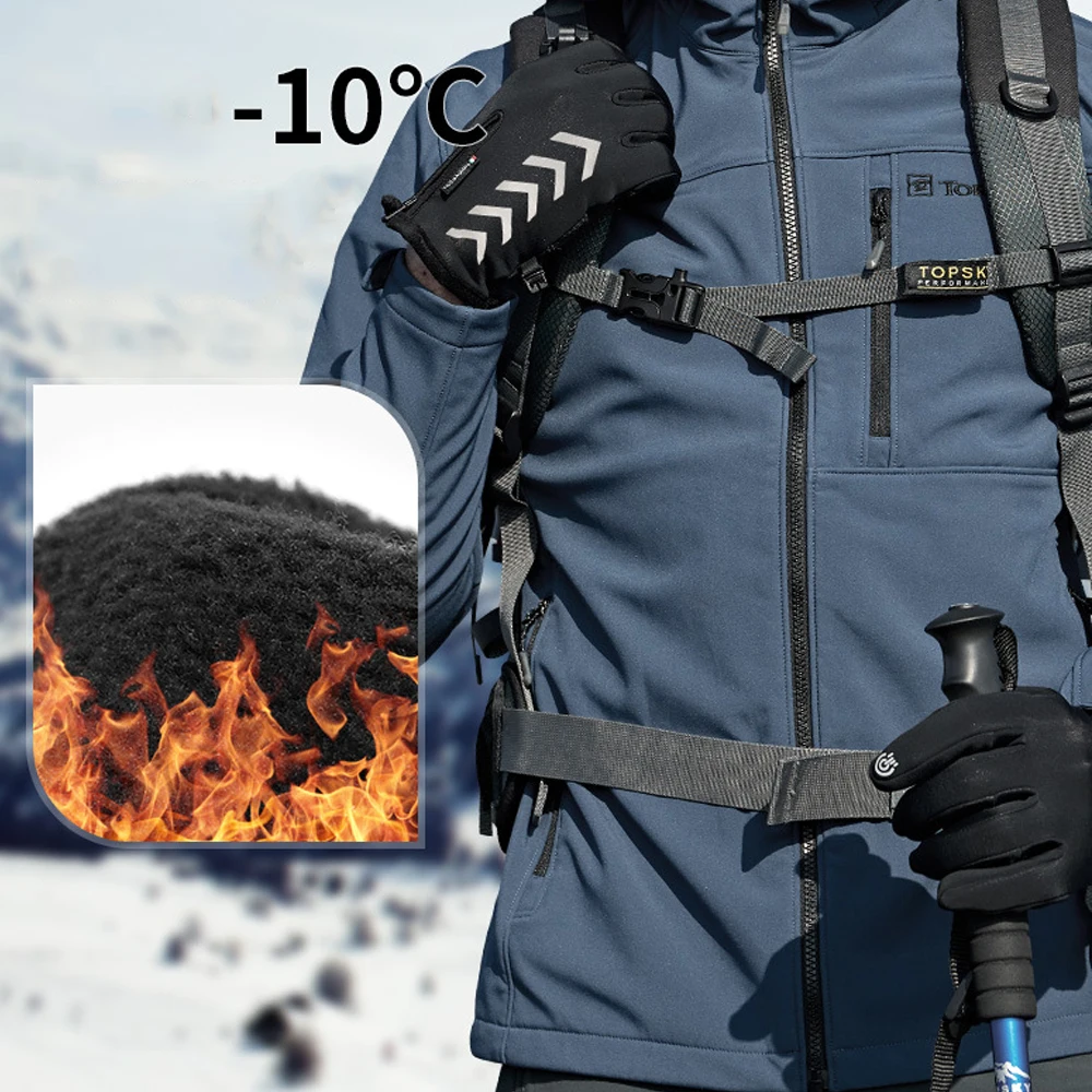 Зимние уличные перчатки guantes ciclismo с сенсорным экраном универсальные относятся к водонепроницаемым ветрозащитным теплым велосипедным бархатным лыжным перчаткам