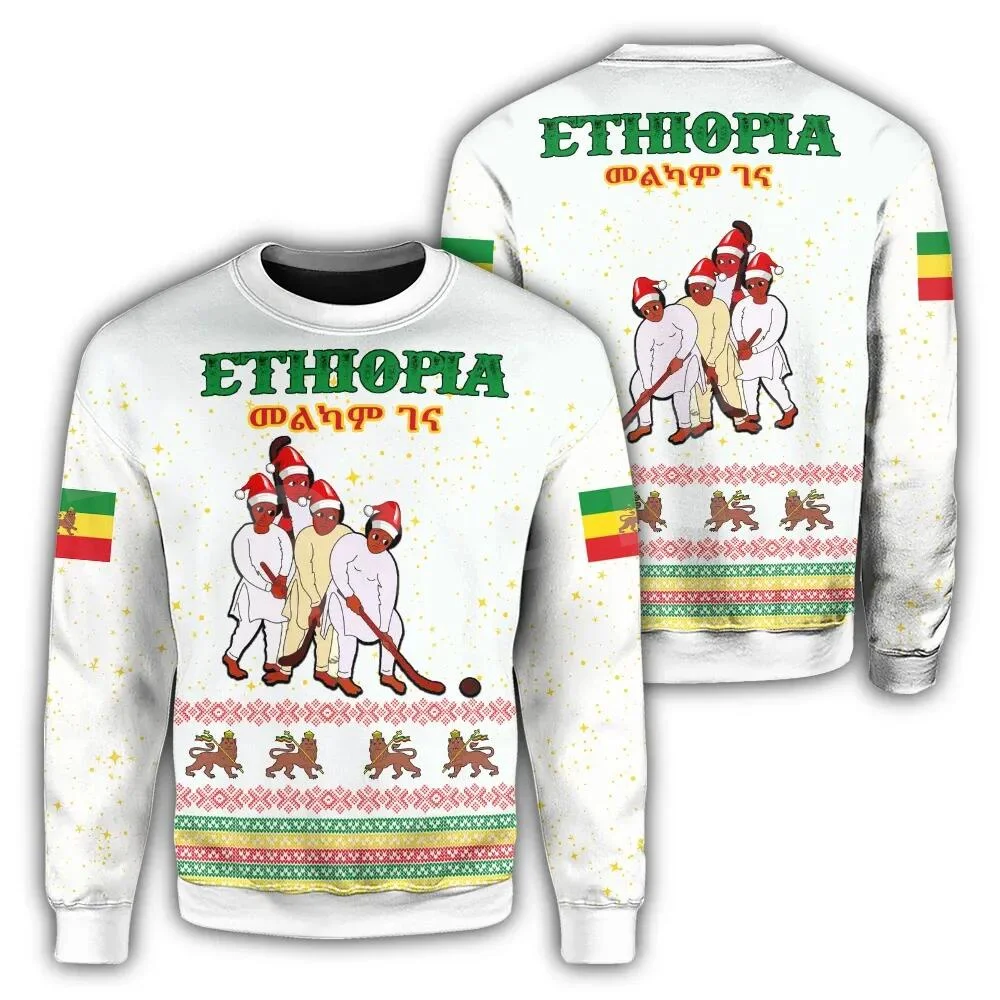 Tessffel Ethiopia County Christmas Africa Native Tribe Lion Retro Harajuku Tracksuit 3DPrint Men/Women Funny Casual Hoodies A6