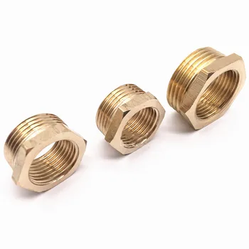 

1/8" 1/4" 3/8" 1/2" 3/4" 1" BSP Male To Female Thread Brass Reducer Bushing Reducing Pipe Fitting Coupler Connector Adapter