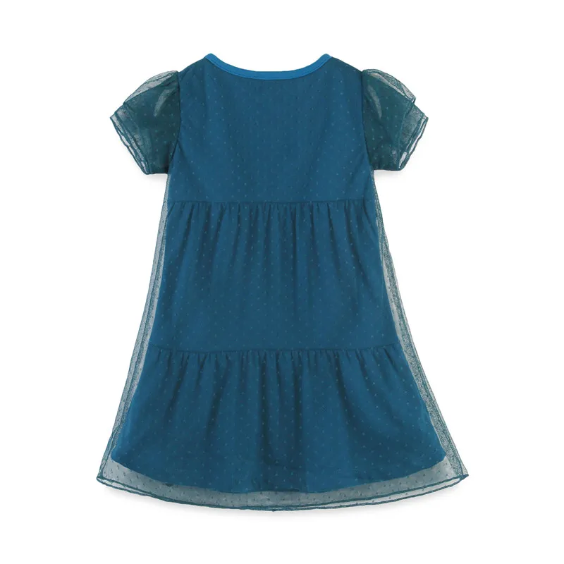 Baby Girls New Designed Summer Clothes Applique Some butterflies Kids Dresses Sleeves Clothing 2-7T