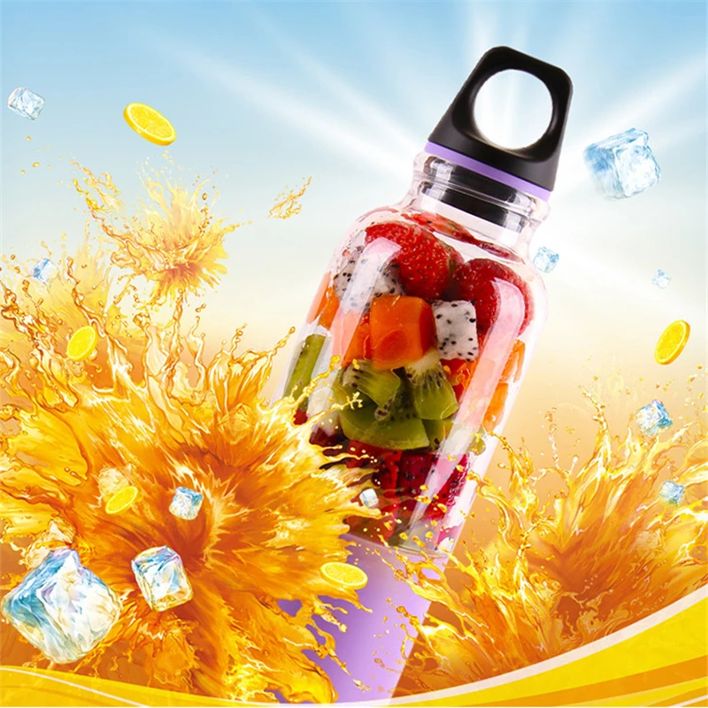 

500ML Mini Portable Electric Fruit Juicer USB Rechargeable Juicer Mixer Smoothie Maker Blender Machine Juicing Cup