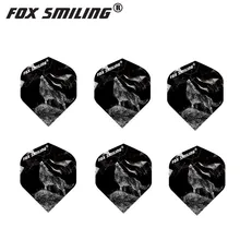Fox Smiling 30 шт. дротика ПОЛЕТЫ волк шаблон PET Аксессуары для игры в дартс дардо перо Листья