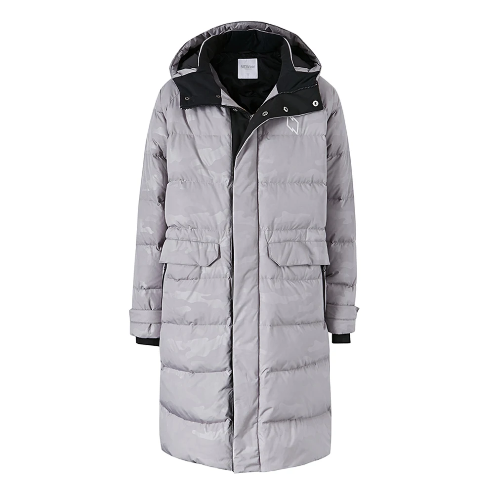 Metersbonwe Long Down Winter Jackets Business Long Thick Winter Down Coat Men Solid Fashion Overcoat Outerwear Warm 229386