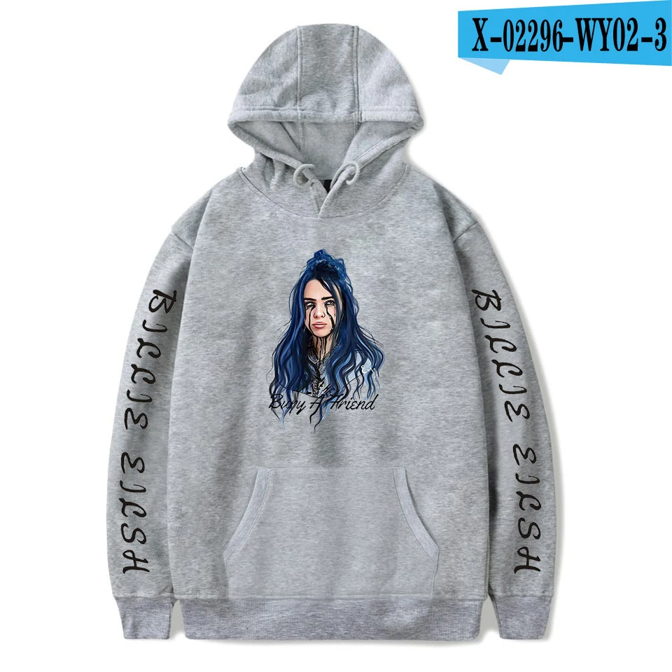 As picture Billie Eilish худи с принтом для женщин и мужчин, свитер, пуловер на осень и зиму для мальчиков и девочек, удобная теплая куртка - Цвет: As picture