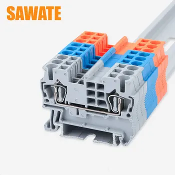 

10pcs ST-2.5 Wire Terminal Blocks Wire Conductor Universal Spring-cage Connection Din Rail Wire Terminal Block Connector ST2.5