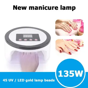 

135W Infrared UV LED Nail Lamp 30s/60s/90s Timing Manicure Gel Dryer Light