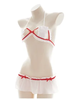 

Cosplay Kawaii Lingeri Women Cute Sexi Bra Panty Lingerie Set Underwear Thong Backless Lingerie Lolita Sexy Christmas Lingerie