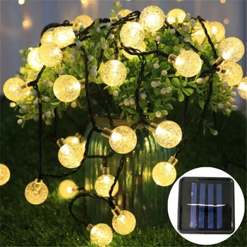 

10/20m Solar Bubble Ball String Light Home Garden Decoration with 100/200 LED Lamps