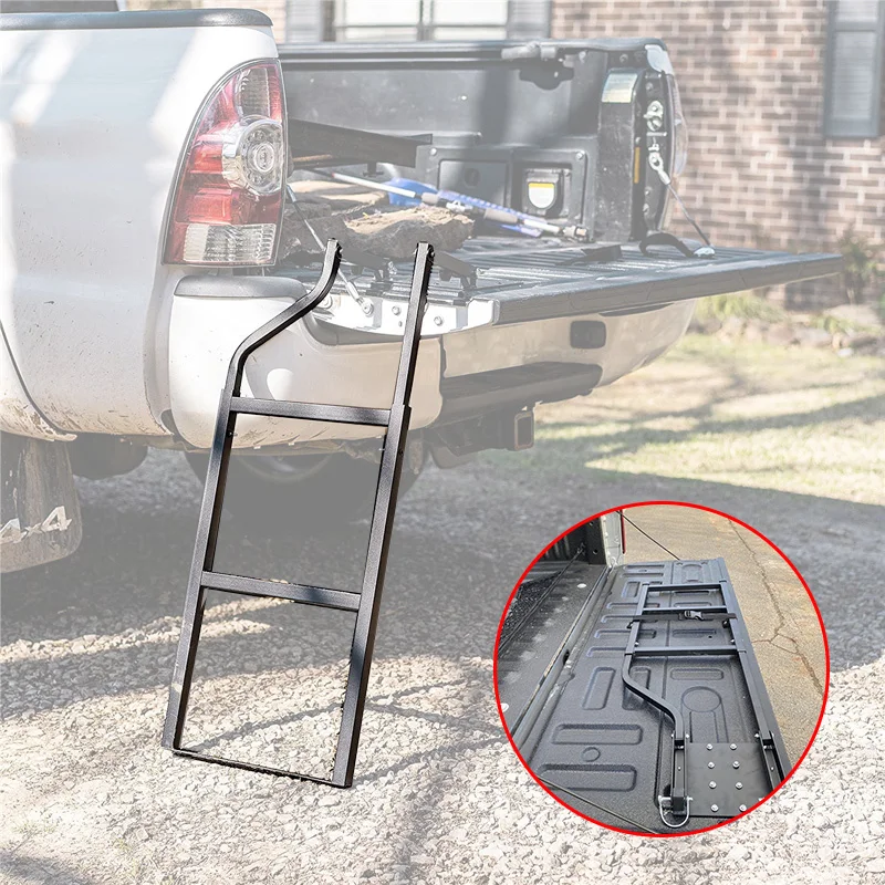 Accesorios para coche Estantes KMFCSHS Escalera de la Puerta Trasera Accesorios camionetas con Tornillos hexagonales autoperforantes de Acero Inoxidable Escalera de extensión Universal Ajustable raghuinstech.com