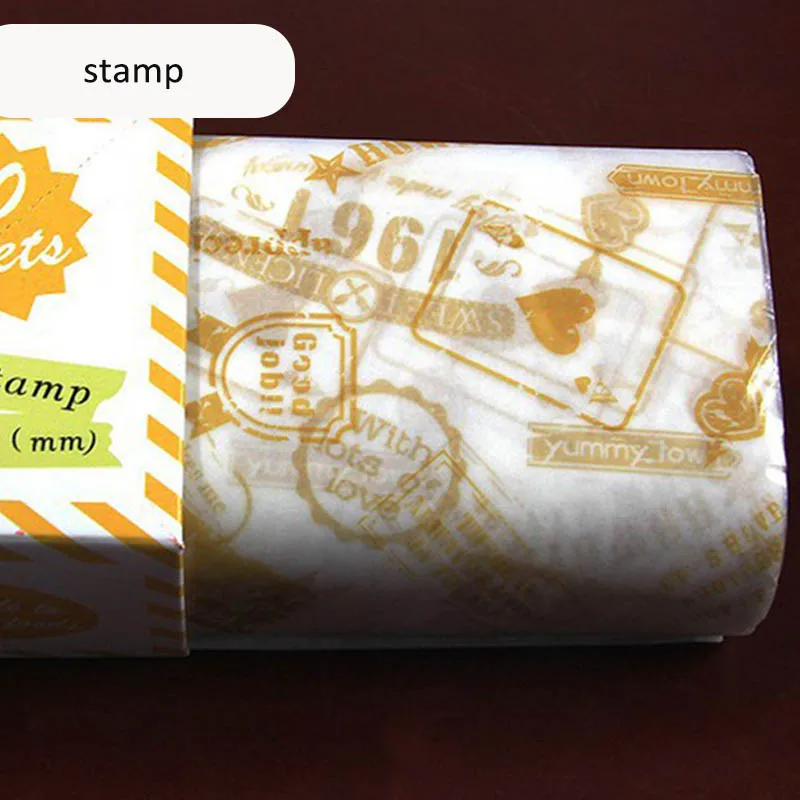 stamp 50 шт./компл. упаковочная Бумага хлеб сэндвич Гамбургер картофель фри посылка воск Бумага выпечки для Еда инструменты Кухня гаджеты упаковочных материалов, Класс - Цвет: stamp