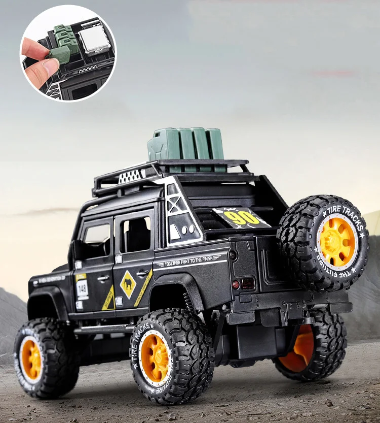 Горячие 1:32 Масштаб колеса литья под давлением автомобиля Land Defender Rover пикап