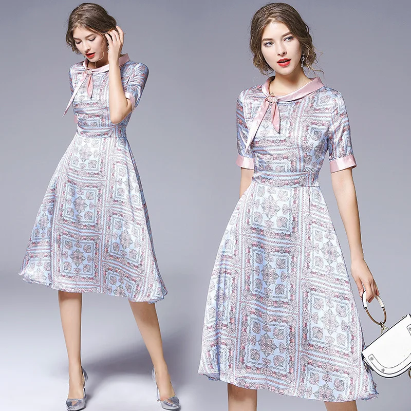 

Printed Very Fairy of Full Body Dress Sweet Large Size France Non-mainstream Retro Platycodon Grandiflorum Yamamoto Immortal ove