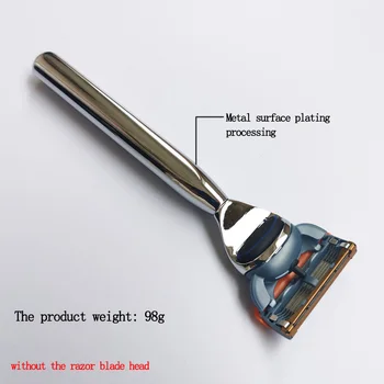 

Men Manual Care Metal Handle 5-layer Stainless Steel Safty Shaving Razor Blade Suit For Gillettee Fusion