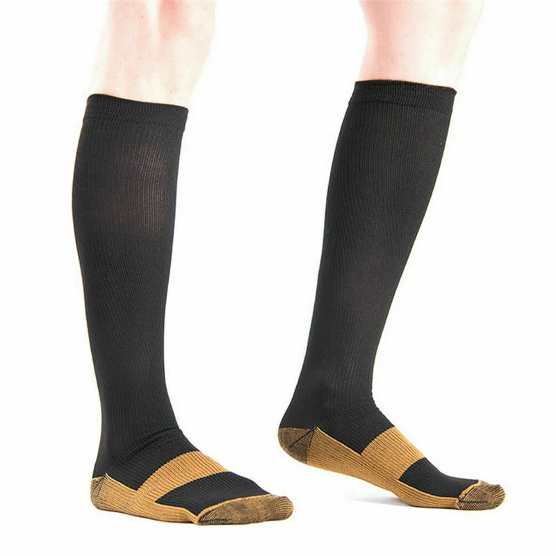 Compression socks anti-fatigue pure copper compression socks flight travel knee pads high elastic socks