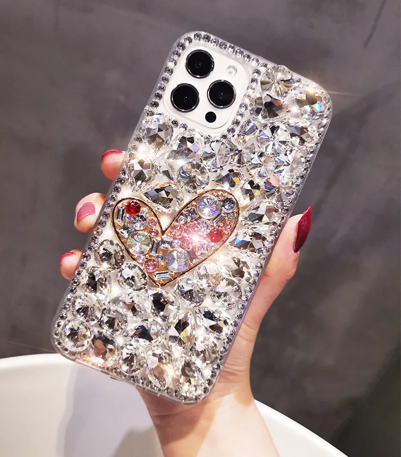 

Rhinestone Bling Phone Cover, Color Diamond Case, Luxury Case for iPhone 15Plus 14 12 13 Mini 11 Pro Max XR 8 7 Plus