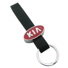 3D кожа+ металлическая машина стиль автомобиля Логотип Мода брелок для Kia Cerato Sportage R K2 K3 K5 аксессуары