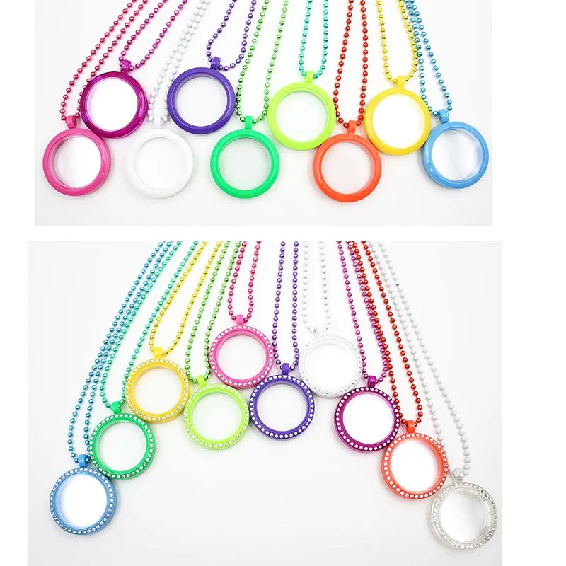 

1pc Colorful Plastic 30mm Magnetic Book Open Floating Charm Living Memory Locket Pendant Necklace Dropshipping