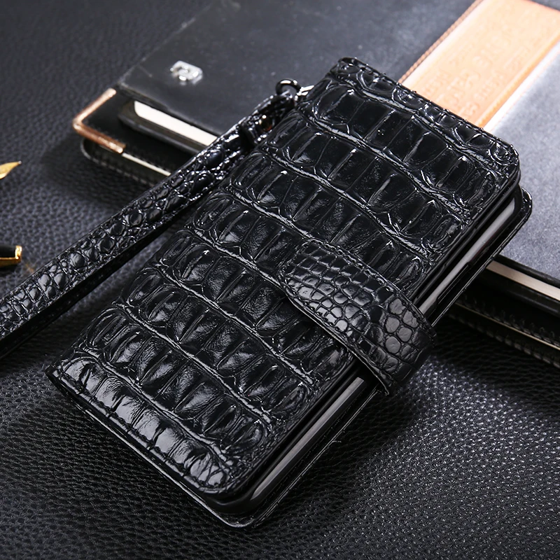 

Luxury Flip case Leather Cover For Redmi 3 4 5 5A 4X Note 2 3 6 6A 7 k20 Redmi go 3d crocodile Hand Strap card slot Wallet Cover