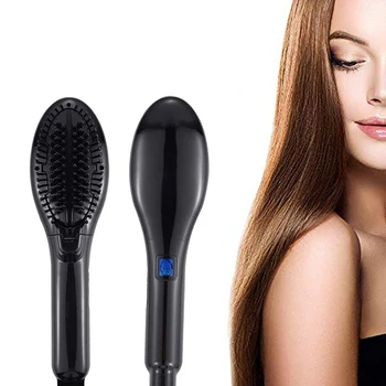 

Professional Steam Hair Straightener Brush for Men & Women Beard Straightener Brush Ceramic Anti- Scald Hair Straightener Comb